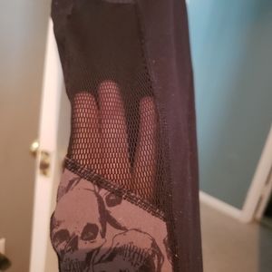 torrid 0 Mesh skull active wear pants